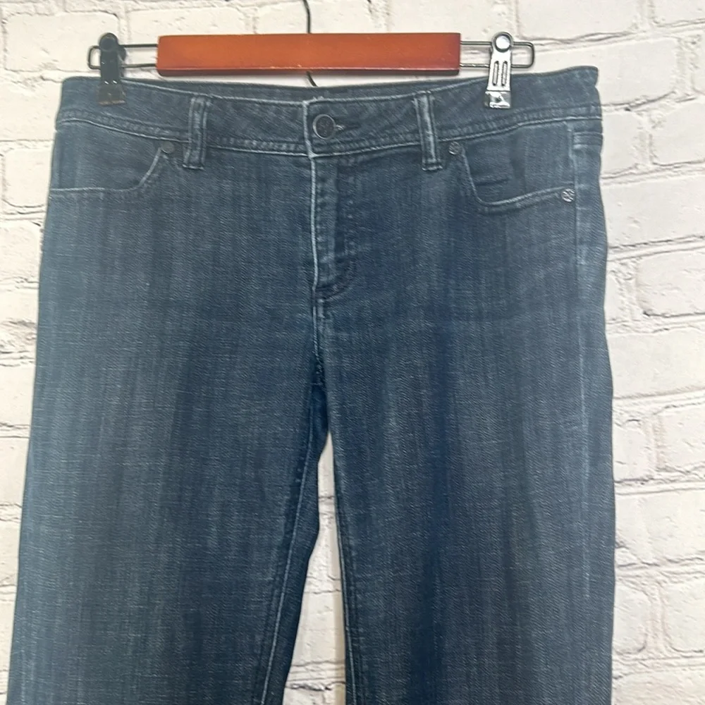 Tory Burch Tapered Leg Dark Wash Denim Blue Jeans Size 29 Excellent Condition